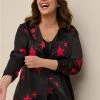 TORRID Dream Satin Button Through Long Sleeve Sleep Shirt -Cheap Torrid Shop 18486588 00219 hi