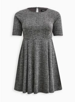 TORRID Mini Studio Double Knit Skater Dress -Cheap Torrid Shop 18491272 00113 flat