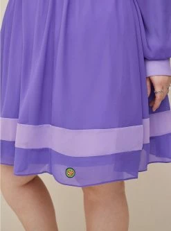 TORRID Scooby Doo Daphne Chiffon Fit N Flare Dress -Cheap Torrid Shop 18500848 00115 av4