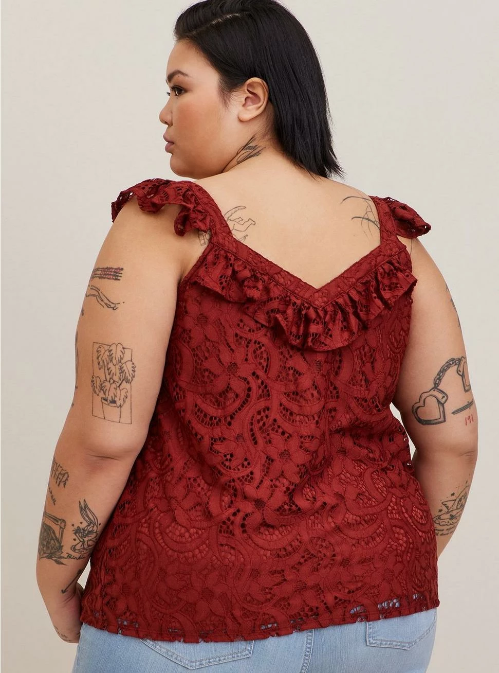 TORRID Lace Ruffle Short Sleeve Crop Top 5 TORRID Lace Ruffle Short Sleeve Crop Top - Image 3