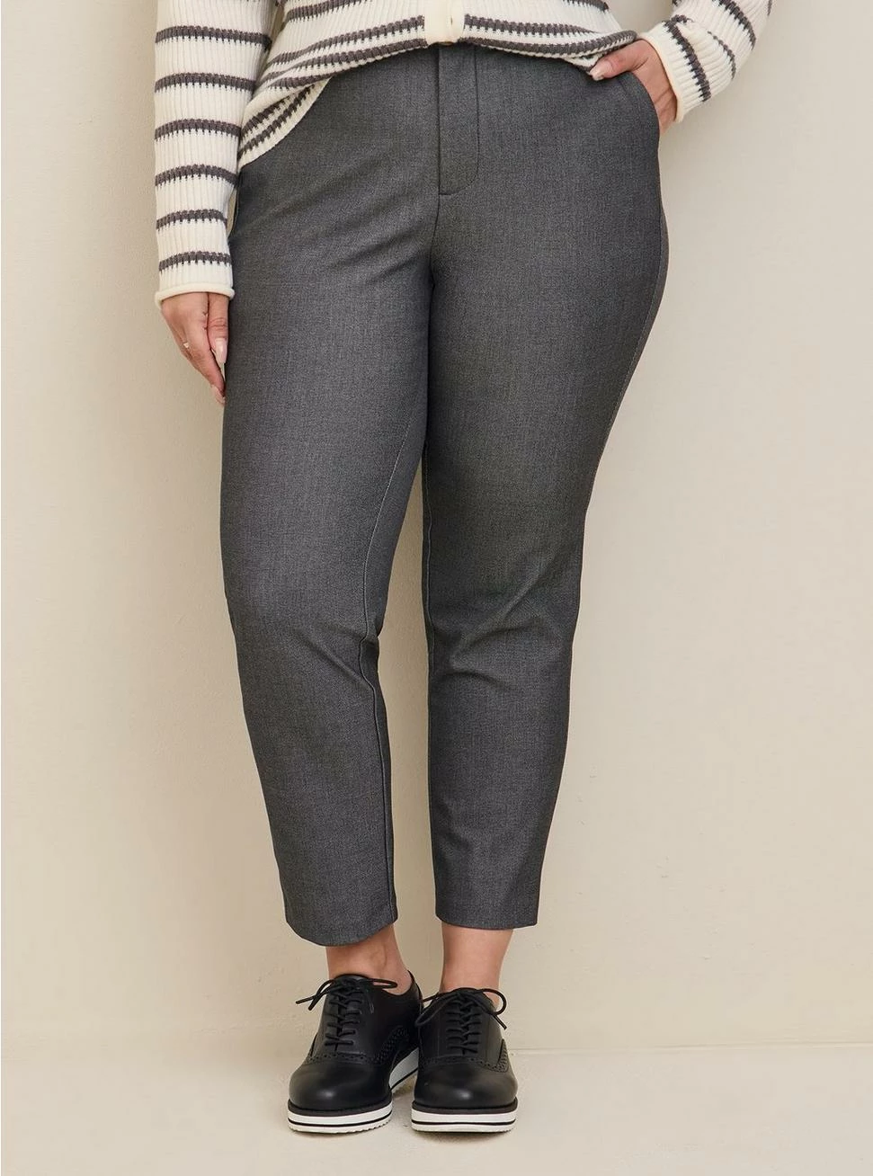 TORRID Comfort Flex Waistband Slim Taper Studio Luxe Woven High-Rise Pant 4 TORRID Comfort Flex Waistband Slim Taper Studio Luxe Woven High-Rise Pant - Image 2