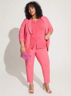 TORRID Pull-On Relaxed Taper Studio Refined Crepe High-Rise Pant