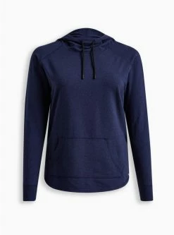 TORRID Everyday Fleece Cowl Neck Active Hoodie -Cheap Torrid Shop 18677419 01892 flat