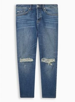 TORRID Straight Classic Denim High-Rise Studded Jean -Cheap Torrid Shop 18826920 05262 flat
