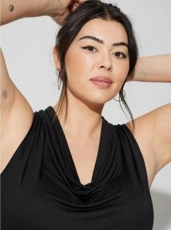 TORRID Studio Tissue Jersey Drape Neck Tank -Cheap Torrid Shop 18839375 00684 av3