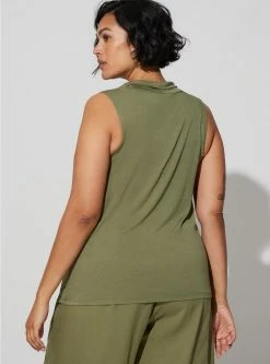 TORRID Studio Tissue Jersey Drape Neck Tank -Cheap Torrid Shop 18839375 10321 av2