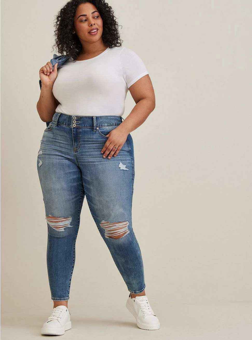 TORRID Jegging Skinny Super Soft High-Rise Destructed Jean 4 TORRID Jegging Skinny Super Soft High-Rise Destructed Jean - Image 2