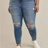 TORRID Jegging Skinny Super Soft High-Rise Destructed Jean 1 TORRID Jegging Skinny Super Soft High-Rise Destructed Jean -Cheap Torrid Shop 18916217 09994 hi