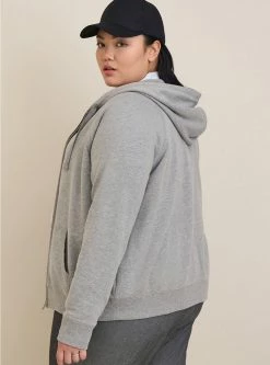 TORRID Classic Fit Super Soft Fleece Zip Up Raglan Hoodie -Cheap Torrid Shop 18946200 00113 av2