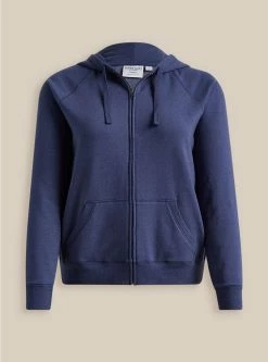 TORRID Classic Fit Super Soft Fleece Zip Up Raglan Hoodie -Cheap Torrid Shop 18946200 10612 flat