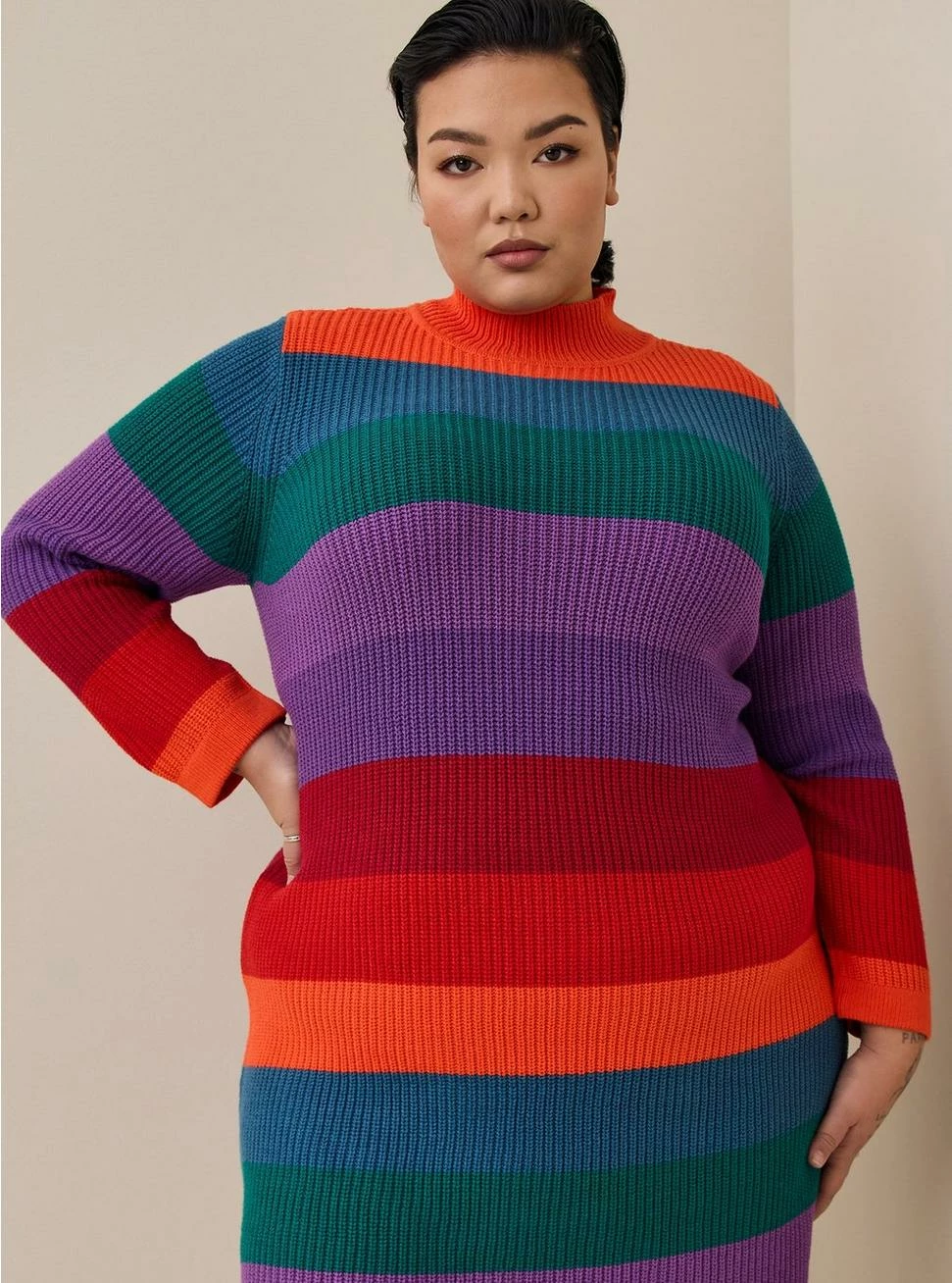 TORRID Mini Cotton Acrylic Sweater Dress 5 TORRID Mini Cotton Acrylic Sweater Dress - Image 3