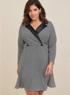 TORRID Mini Stretch Satin Tuxedo Dress 8 TORRID Mini Stretch Satin Tuxedo Dress -Cheap Torrid Shop 19002856 01770 av1