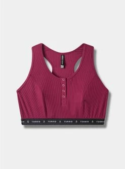 TORRID Lightly Lined Rib Henley Bralette -Cheap Torrid Shop 19050225 01724 flat