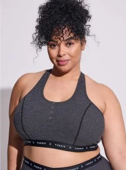 TORRID Lightly Lined Rib Henley Bralette