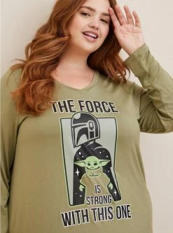 TORRID Star Wars The Mandalorian Super Soft V-Neck Sleep Tunic 9 TORRID Star Wars The Mandalorian Super Soft V-Neck Sleep Tunic -Cheap Torrid Shop 19081063 00001 av2