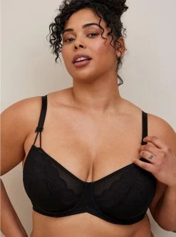 TORRID Full-Coverage Balconette Unlined Tattoo Lace Straight Back Bra -Cheap Torrid Shop 19099563 02124 av2