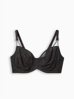 TORRID Full-Coverage Balconette Unlined Tattoo Lace Straight Back Bra -Cheap Torrid Shop 19099563 02124 flat