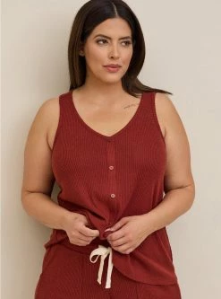 TORRID Super Soft Plush Rib Sleeveless Lounge Swing Tank