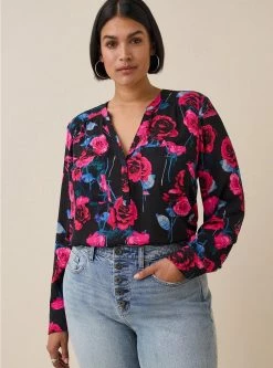 TORRID Harper Georgette Pullover Long Sleeve Blouse 8 TORRID Harper Georgette Pullover Long Sleeve Blouse -Cheap Torrid Shop 19131582 06269 av1