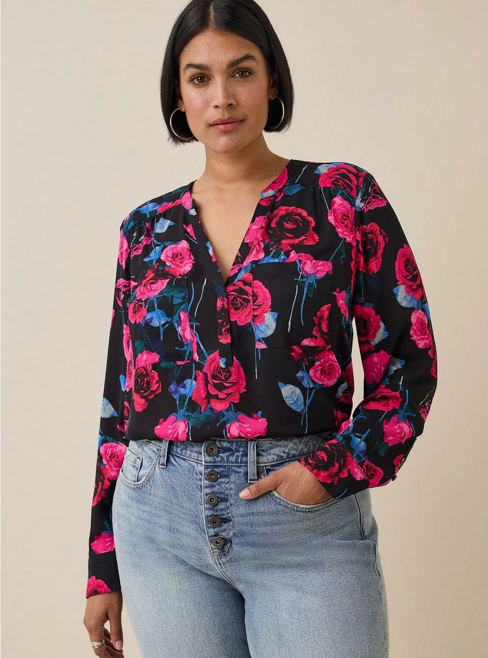 TORRID Harper Georgette Pullover Long Sleeve Blouse 4 TORRID Harper Georgette Pullover Long Sleeve Blouse - Image 2