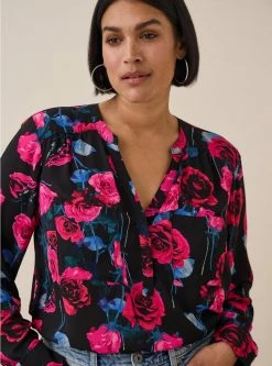 TORRID Harper Georgette Pullover Long Sleeve Blouse 10 TORRID Harper Georgette Pullover Long Sleeve Blouse -Cheap Torrid Shop 19131582 06269 av3