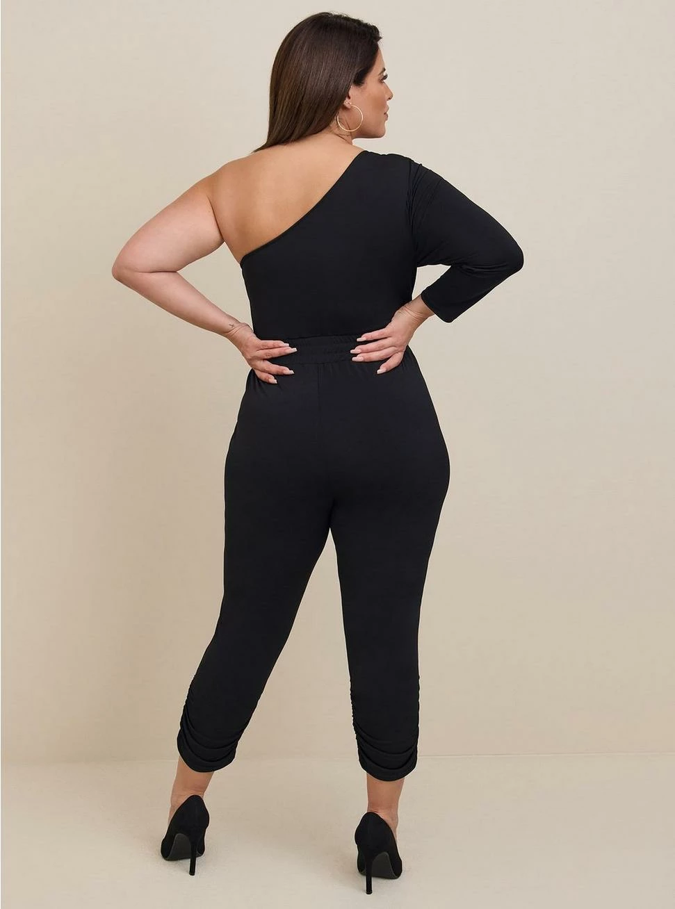 TORRID Studio Knit One Shoulder Jumpsuit 4 TORRID Studio Knit One Shoulder Jumpsuit - Image 2