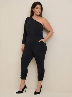 TORRID Studio Knit One Shoulder Jumpsuit