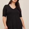 TORRID Favorite Tunic Super Soft V-Neck Hi-Low Tee -Cheap Torrid Shop 19154276 00684 hi