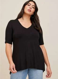 TORRID Favorite Tunic Super Soft V-Neck Hi-Low Tee
