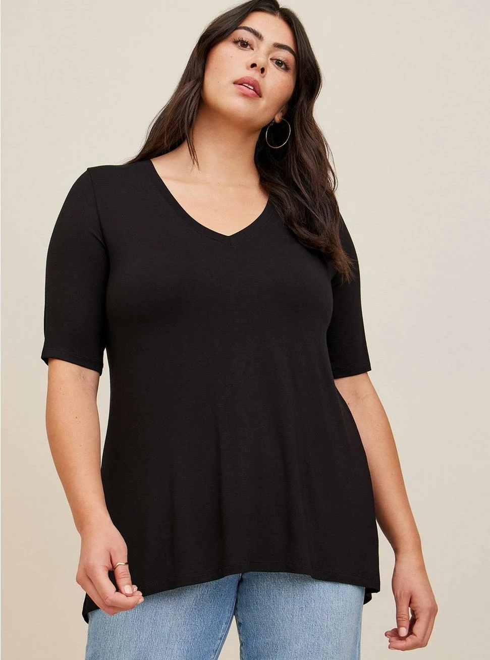 TORRID Favorite Tunic Super Soft V-Neck Hi-Low Tee 3 TORRID Favorite Tunic Super Soft V-Neck Hi-Low Tee