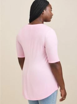 TORRID Favorite Tunic Super Soft V-Neck Hi-Low Tee -Cheap Torrid Shop 19154276 10324 av2