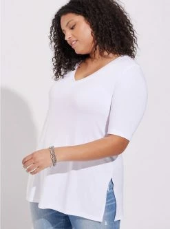 TORRID Favorite Tunic Super Soft V-Neck Side Slit Tee 8 TORRID Favorite Tunic Super Soft V-Neck Side Slit Tee -Cheap Torrid Shop 19156410 00013 av2