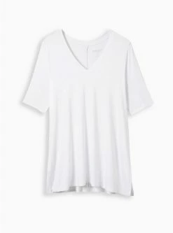 TORRID Favorite Tunic Super Soft V-Neck Side Slit Tee 9 TORRID Favorite Tunic Super Soft V-Neck Side Slit Tee -Cheap Torrid Shop 19156410 00013 flat