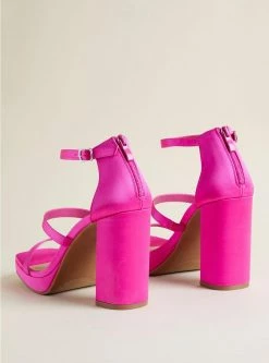 TORRID Triple Strap Platform Heeled Sandal (WW) -Cheap Torrid Shop 19446887 00006 av2