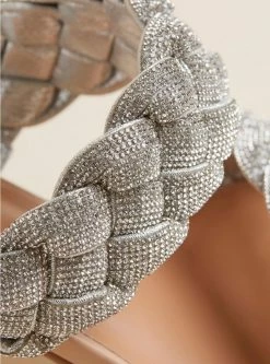 TORRID Woven Embellished Heel Sandal (WW) -Cheap Torrid Shop 19453350 00127 av3