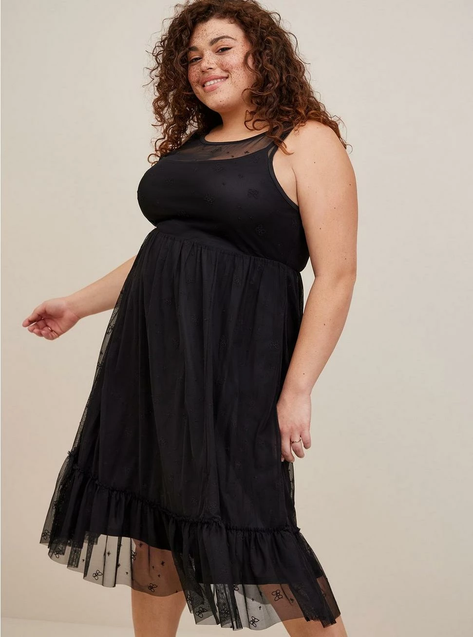 TORRID Disney Minnie Mouse Maxi Sheer Mesh Layering Dress 3 TORRID Disney Minnie Mouse Maxi Sheer Mesh Layering Dress