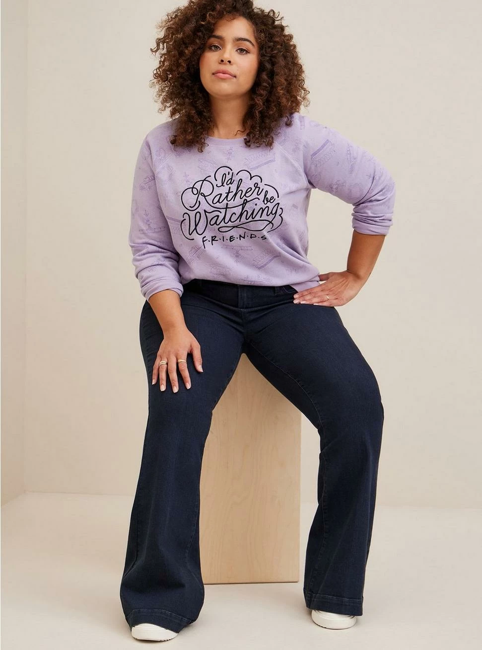 TORRID Warner Bros Friends Classic Fit Cozy Fleece Crew Neck Sweatshirt 4 TORRID Warner Bros Friends Classic Fit Cozy Fleece Crew Neck Sweatshirt - Image 2