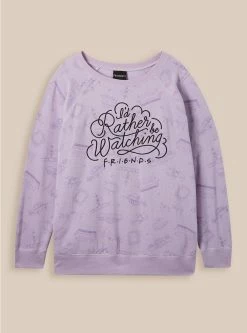 TORRID Warner Bros Friends Classic Fit Cozy Fleece Crew Neck Sweatshirt 11 TORRID Warner Bros Friends Classic Fit Cozy Fleece Crew Neck Sweatshirt -Cheap Torrid Shop 19454469 00115 flat