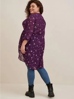 TORRID Warner Bros Harry Potter Lexi Chiffon Hi Low Blouse -Cheap Torrid Shop 19454614 00115 av2