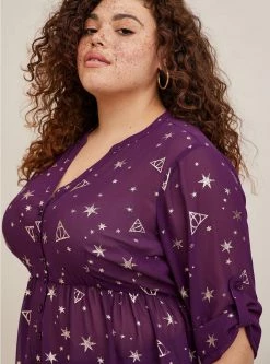 TORRID Warner Bros Harry Potter Lexi Chiffon Hi Low Blouse -Cheap Torrid Shop 19454614 00115 av3