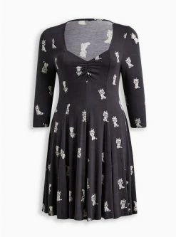 TORRID Disney Aristocats Skater Super Soft Dress -Cheap Torrid Shop 19454641 00115 flat