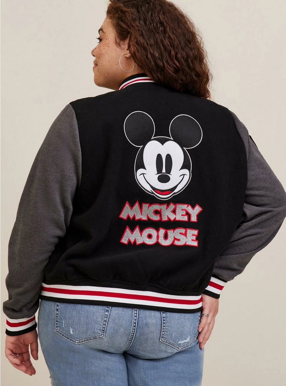 TORRID Disney Mickey Mouse Wool Bomber Jacket 3 TORRID Disney Mickey Mouse Wool Bomber Jacket