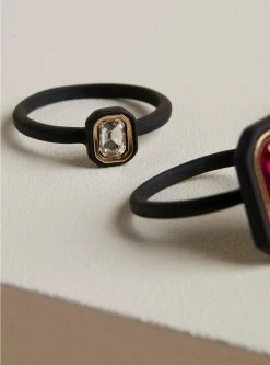 TORRID Rubberized Stone Cocktail Ring Set -Cheap Torrid Shop 19464404 00115 av3