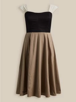 TORRID Disney Sleeping Beauty Swing Stretch Poplin Midi Dress -Cheap Torrid Shop 19465799 00684 flat