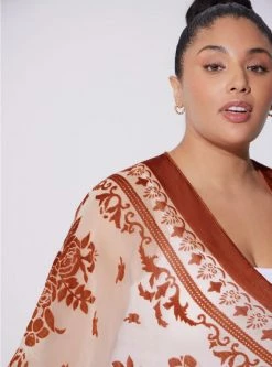 Null Velvet Burnout Ruana -Cheap Torrid Shop 19467571 00136 av3