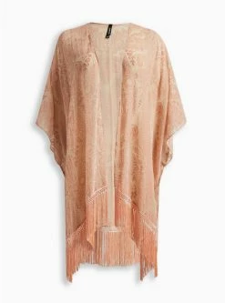 Null Velvet Burnout Fringe Ruana -Cheap Torrid Shop 19467573 00119 flat