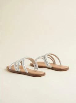 TORRID Embellished Square Toe Sandal (WW) -Cheap Torrid Shop 19525881 00009 av2