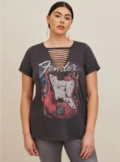 Null Fender Classic Fit Cotton Slash Tee -Cheap Torrid Shop 19537877 08280 av3