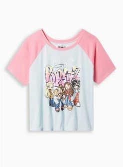 Null Bratz Slim Fit Cotton Crop Raglan