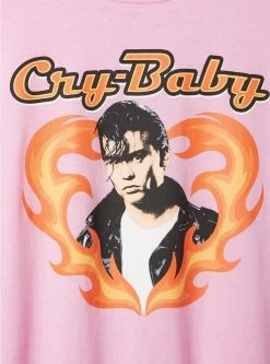 Null Crybaby Slim Fit Cotton Long Sleeve Lettuce Hem Crop Tee -Cheap Torrid Shop 19537968 00004 av3